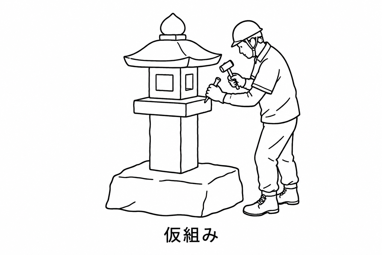 仮組み：組み合わせ、全体の姿を確かめる。